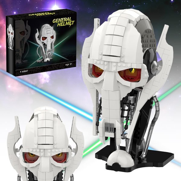 aphpaio General Helmet Building Sets, Collection Space Wars Figures Model with Buildable Display Stand, Perfect for Christmas Toy Gift for Kids Adult Ages 6+ (710 PCS)