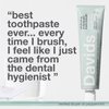 Davids Toothpaste for Teeth Whitening, Peppermint, Antiplaque, Fluoride Free, SLS Free, EWG Verified, Toothpaste Squeezer Included, Recyclable Metal Tube, 5.25oz