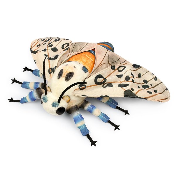 Frankiezhou Home Leopard Moth Plush Toy, Giant Leopard Moth 11in Stuffed Animals, Realistic Soft Big Moth Plushie Model Toy, Unique Plush Gift Collection for Kids