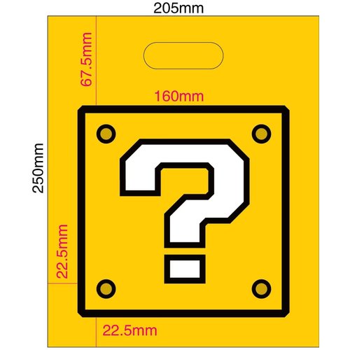 SunnySide Video Game Party Favor Bags, Mario Question Box Theme Plastic Treat Loot Goodie Bag for Kids Boys Girls Teens Tweens Gamer Decorations Supplies Bulk