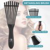 BRUSHZOO Hair Brush Set, Hair Brushes for Women Men kid, Detangler Brush for Wet Dry Curly Hair Detangling, Hair Combs for Parting Styling, Hairbrush for Thick Fine Thin Hair Care