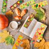 X1zuue 32 Sets Fall DIY Bookmarks Craft Kit AutumnBlank Bookmark with Maple Leaf Wiggle Eyes Foam Stickers Pom-pom Art Reading Rewards Gift Fall Thanksgiving Party Decorations Favors Supplies for Kids