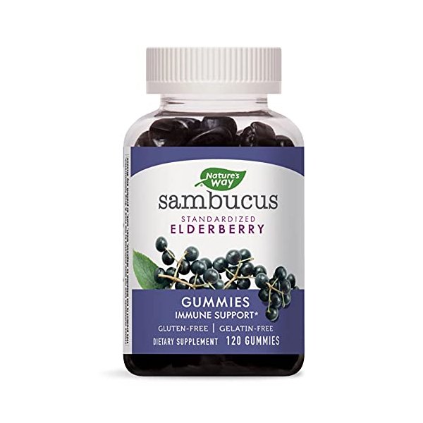 Sambucus Elderberry Gummies Herbal Supplements, 120 Count