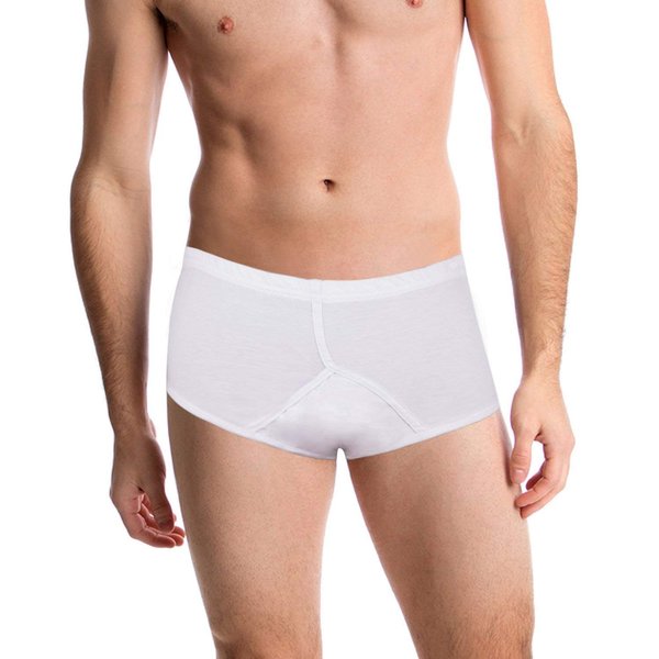 Incontinence Underwear for Men. White Y-Front Style That is Fitted and Discrete. High tech Fabric and Modern Cut Locks in Urine Incontinence. The Perfect Simple Solution for an Age-Old (Small)