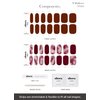 ohora Semi Cured Gel Nail Strips (N Mulberry) - Red, Ombre, Works with Any UV/LED Nail Lamps, Salon-Quality, Long Lasting, Easy to Apply & Remove - Includes 2 Prep Pads, Nail File & Wooden Stick