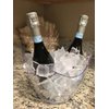 Yesland Ice Bucket, Clear Acrylic 3.5 Liter Storage Tub, Beer Bucket Beverage Chiller Bin for 2 Wine, Champagne Bottles, Beer Bottles