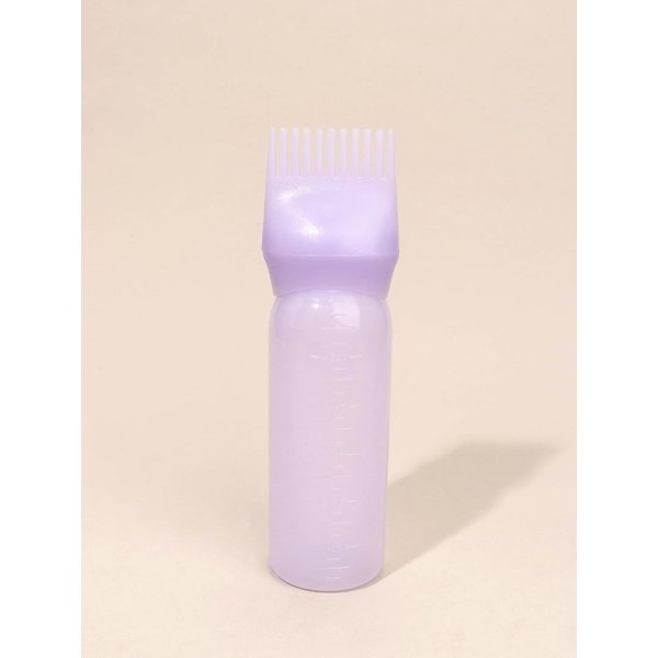 Generic Root Comb Applicator, 6 OZ Bottle, Hair Oil Applicator, Hair Dye Applicator Bottle, Squeeze Bottle, Scale Bottle, Professional Brush Applicator Comb, Hairdressing Supplies (Purple)