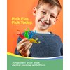 Piico Unflavored Kids Floss - No Fluoride Dual Line Dental Floss Picks - Fun Oral Care in Colorful Floss Sticks Design - Kids Flossers Avoid Tooth Decay & Gum Disease - 80 Count Dino