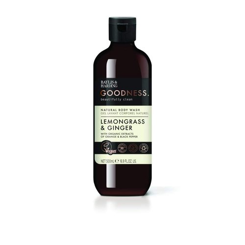 Baylis & Harding Liquid Body Wash Soap, Goodness, Lemongrass & Ginger, 16.9oz/500ml