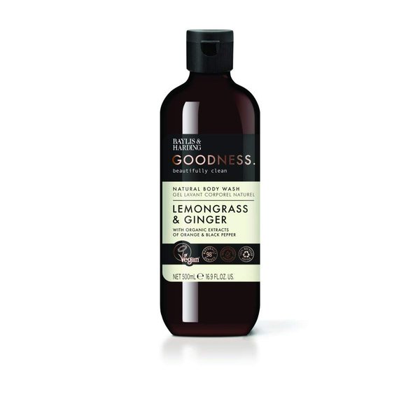Baylis & Harding Liquid Body Wash Soap, Goodness, Lemongrass & Ginger, 16.9oz/500ml