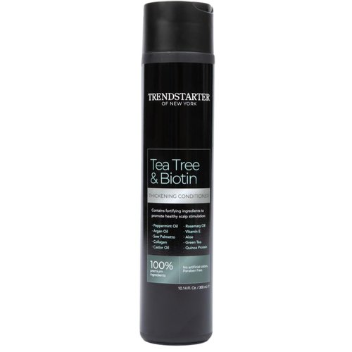TRENDSTARTER - TEA TREE & BIOTIN THICKENING CONDITIONER (10.14Fl.Oz) - Argan Oil, Peppermint, Collagen, Quinoa, Aloe, Rosemary, Green Tea, and Saw Palmetto (DHT Blocker) - All-Day Nourishing Formula