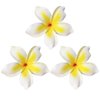 Vividsun Hawaiian Flower Hair Clips White Plumeria Flower Foam Hair Clip 3.7 Inch Artificial Flower Clip for Wedding Party Beach (White/3pcs)