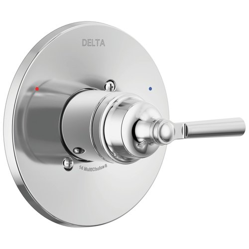 Delta Faucet Saylor Shower Valve Trim Kit for Delta Shower Systems and Delta Shower Faucets, Delta Shower Handle Replacement, Shower Faucet Handle, Chrome T14035 (Valve Not Included)