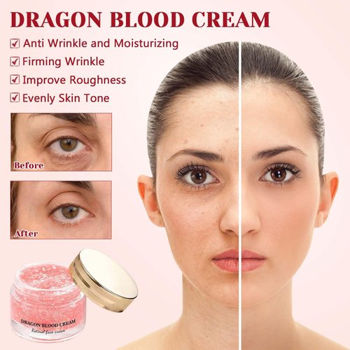 Dragons Blood Cream, Dragons Blood Easy Cream, Retinol Placenta Dragon Blood Face Cream, Firm Anti Wrinkle Cream for Women Skincare, Moisturizer Rejuvenating Cream 2 Pcs