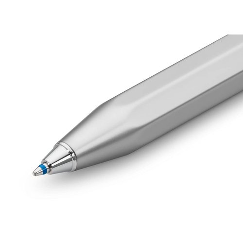 Kaweco AL SPORT Ball Pen Silver I Retractable Ballpoint Pen in Classic Design with Standard D1 Refills I Aluminium Ball Pen 13cm