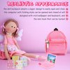 20 Pieces Mini Backpack for Dolls Dollhouse Accessories Include Tiny Micro Backpack with Zipper Laptop Books Headsets Sunglasses Cute School Scene Simulation Toys for 1/12 1/6 Scale(Elegant Style)