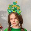 GRAEEN Lgiht Up St Patrick's Day Headband Green Clover Hair Band Irish Shamrock Party Costume Accessories for Women