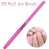 LEQ 1Pcs Kolinsky Acrylic Nail Brush Size 4 Non-slip 3D Nail Art Brush Red