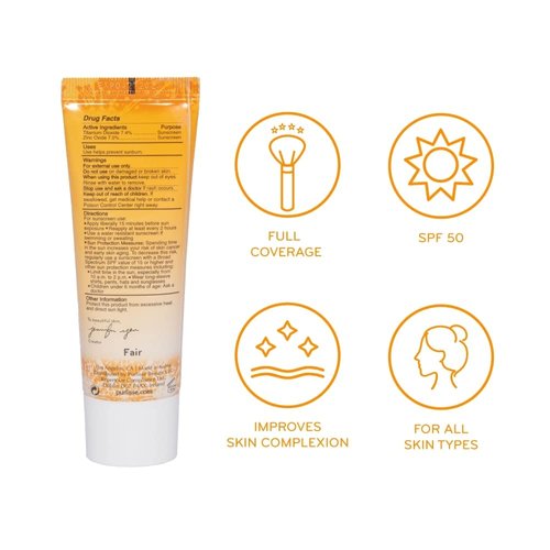 purlisse Youth Glow Vitamin C CC Cream SPF 50: Cruelty-Free & Clean, Paraben & Sulfate-Free, Full Coverage, Hydrates with Hyaluronic Acid | Fair 1.4oz