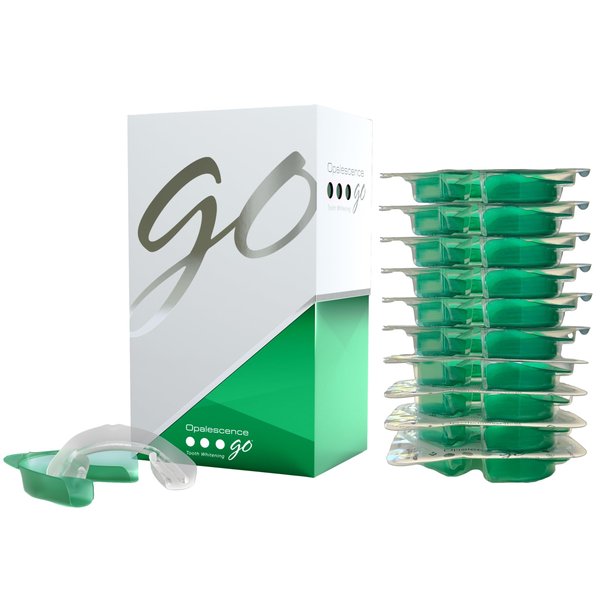 Opalescence Go 15- Prefilled Teeth Whitening Trays - 15% Hydrogen Peroxide - (10 Treatments) Made by Ultradent Products. Teeth Whitening Kit -Mint - 5194-1