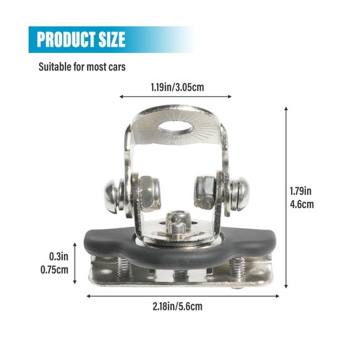RACOONA Led Light Bar Mounting Brackets,Car Accessories Hood Mount Light Brackets,Universal Adjustable Pillar Hood Bracket Kit,Led Work Light Holder Bracket Clamp Holder for Off Road Jeep Truck SUV