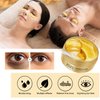 24K Gold Eye Masks, Crystal Collagen Eye Patches for Puffy Eyes, Reducing Fine Lines, Effectively Moisturizing Gold Eye Mask for Dark Circles and Puffiness Wrinkle Eye Bags