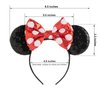 CHuangQi Mouse Ears Headband with Shiny Bow, Double-sided Sequins Glitter Hair Band, for Birthday Party Celebration & Event (XC28)