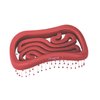Tangols Double Curved Detangling Hair Brush-100% Bio-Friendly Detangler Hair Brush w/Ultra-Soft Anti Knot Nylon Bristles-Does not Pull on Hair for all Hair Types, Unisex Adults, Kids (Red)