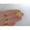 Generic Small mini gold flower petals metal hair claw clip