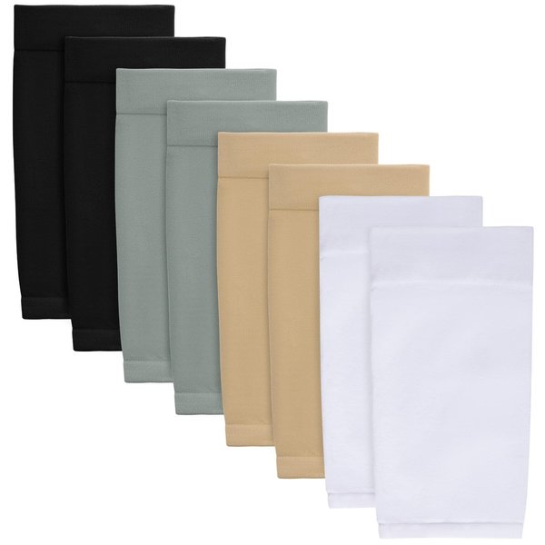 HOVEOX 4 Pairs Tattoo Cover Up Sleeve Forearm Sleeve Tattoo Sleeve Covers Forearm Tattoo Cover Sleeve Tattoo Sleeves for Women Men (7.4 inch, black, white, nude, gary)