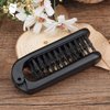 ​Travel Folding Hair Brush, Collapsable Pocket Portable Beard Hairbrush, Mini Boar Bristle Hair Brush for Thin Thick Dry Wet Curly Straight Hair, Women Men Hair Styling Tool (Black)