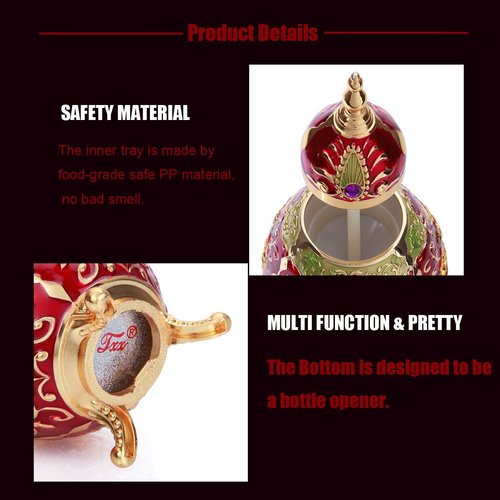 K COOL Portable Retractable Toothpick Holder with Bottle Opener Function Push Style Alloy Automatic Luxury Retro Pop-up Toothpicks Case Dispenser Storage Organizer Box for Home Hotel Decoration(Gold)