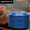 Blue Plastic Plates 9 Inch - 50 count - Plastic Solid Round Party Plates For Weddings, BBQs, Birthday Plates - Disposable Blue Plates - Plastic Dessert Plates