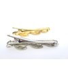 Generic Shiny gold or silver metal leaf leaves alligator hair clip for fine thin hair (Primary color: Silver)
