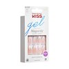 KISS Gel Fantasy, Press-On Nails, Nail glue included, North Coast', Light Silver, Medium Size, Almond Shape, Includes 28 Nails, 2G Glue, 1 Manicure Stick, 1 Mini File