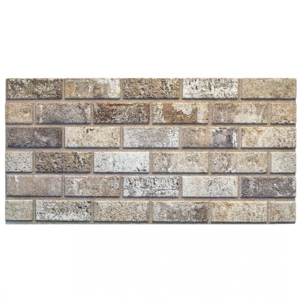 Dundee Deco 3D Wall Panels Brick Effect - Cladding Red Brown Grey Stone Look Wall Paneling, Styrofoam, Sample, Size 10 x 10 in.