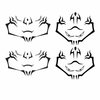 Ryomen Sukuna Tattoo Itadori Yuji Tattoo Anime Cosplay Temporary Tattoos Body Face Wrist Stickers Makeup Props Accessory (B)
