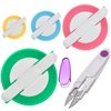 Pom Pom Maker, 4 Different Sizes Pompom Maker Fluff Ball Needle Craft DIY Wool Knitting Craft Knitting Wool Tool Kit with Thread Cutter Scissors (Color Set A)