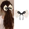 White Hair Bow Clips for Women Lace Bows for Hair French Barrette Hair Bows Hair Clips for Girls Bowknot Hair Clip Lace Bow Hair Accessories for Women Birthday Wedding Party Hair Bow Barrettes