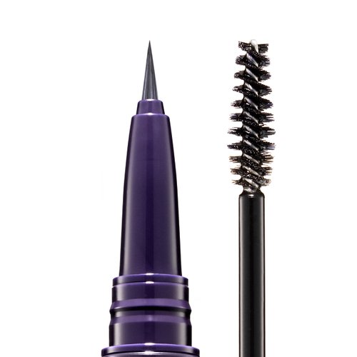 Kevyn Aucoin True Feather Brow Marker Gel Duo, Dark Brunette: Dual-ended. Shapes, defines + sets brows for full, natural finish. Precise makeup brush tip. Invisible gel formula creates flexible hold.