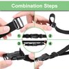 CooBigo 1" Buckles Straps Set:6 Pack Quick Release Buckles+10 Yard Webbing Straps 1 Inch Wide+12 Pcs Tri-Glide Sliders, Plastic Buckle Dual Adjustable Webbing No Sewing