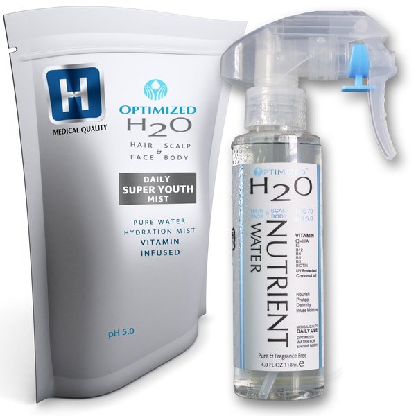 OPTIMIZED - Anti Aging Lightweight Hydrating Mist For Hair, Face, Skin, Vitamin C Toner + Hyaluronic Acid serum, Maximum Clinical Strength made by a Stanford Ph.D Doctor!