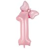 Birthday Number Balloons Pink Happy Birthday Number Balloons Decorated with 40 "Number Balloons Party Supplies (1)