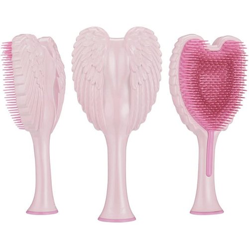 Detangling Hair Brush - Anti Static Angel Wing Hair Brush with Soft & Flexible Bristle for Straight & Wavy Hair - Tangle Angel Hair Detangler Brushes for Blow Drying & Shower - Two Tone Pink Blue