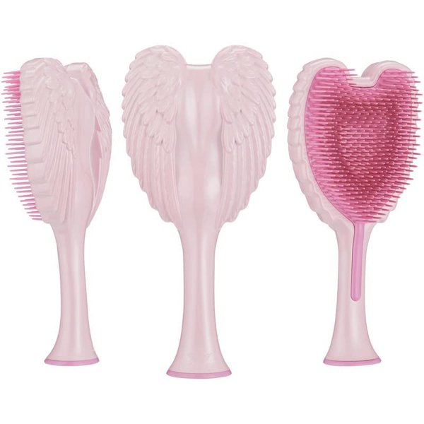 Detangling Hair Brush - Anti Static Angel Wing Hair Brush with Soft & Flexible Bristle for Straight & Wavy Hair - Tangle Angel Hair Detangler Brushes for Blow Drying & Shower - Two Tone Pink Blue