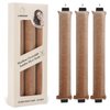 Luckybear Khaki Jumbo Heatless Hair Curler, 3pcs, Flexi Satin Rods for Soft Overnight Sleeping Curls, Styling Tools for All Hair Types