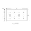 Franklin Brass 126477 Country Fair Quad Toggle Switch Wall Plate, Satin Nickel