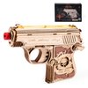 Wowood 3D Wooden Puzzles, Rubber Band Gun LQ502, Mini Gun Model Craft Kit, Mechanical Model Puzzle, Unique Gift for Adult/Teen