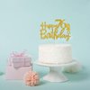 Gold Glitter Happy 76th Birthday Cake Topper - 76 Sign Cake Topper - Cheers to 76 Years Party Supplies - 76th Birthday Party Decorations