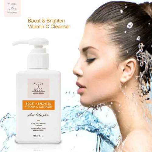 Flora and Noor Vitamin C Collection | Boost and Brighten Cleanser, Vitamin C Resurfacing Toner, and The Super C Moisturizer